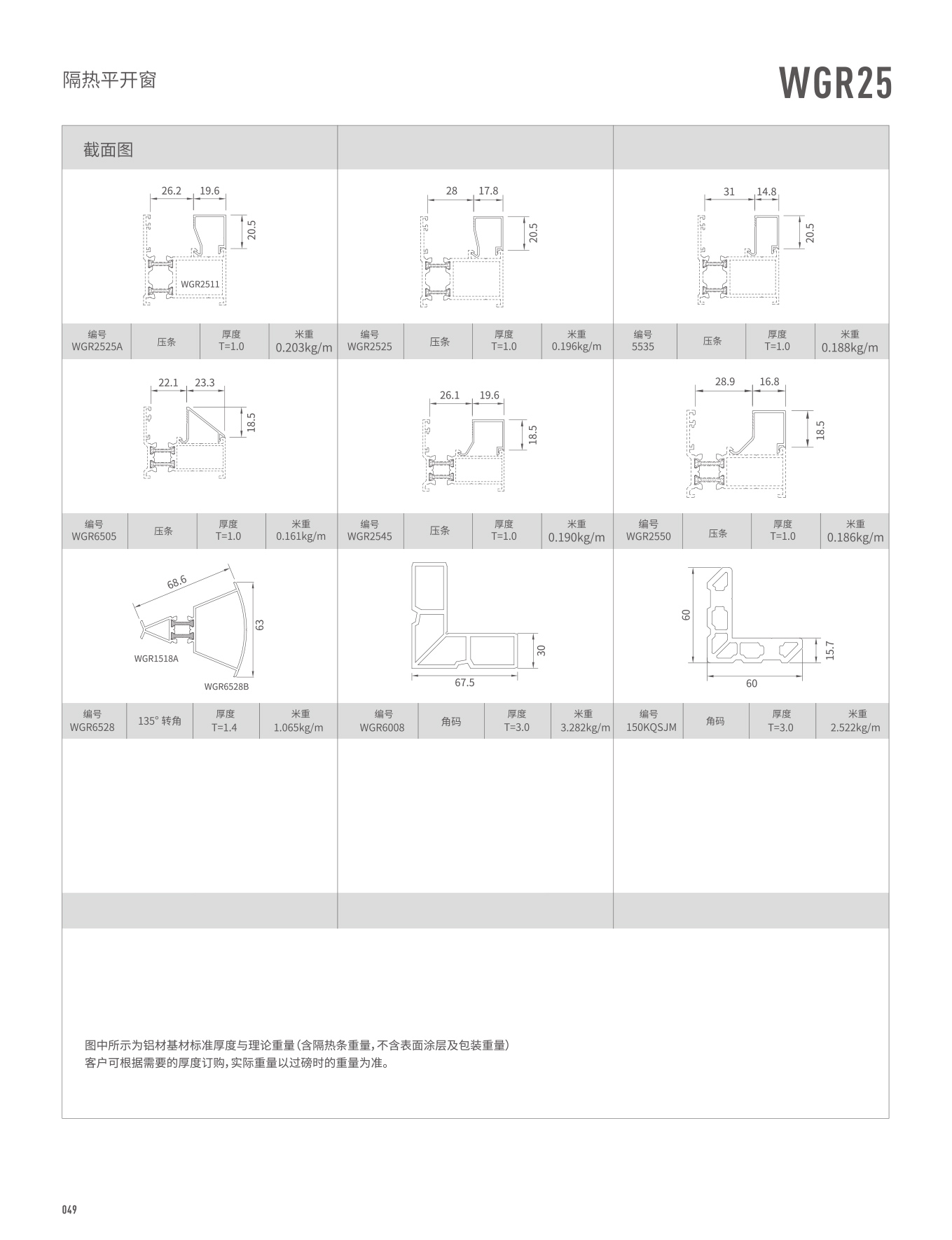 WGR25隔热平开窗