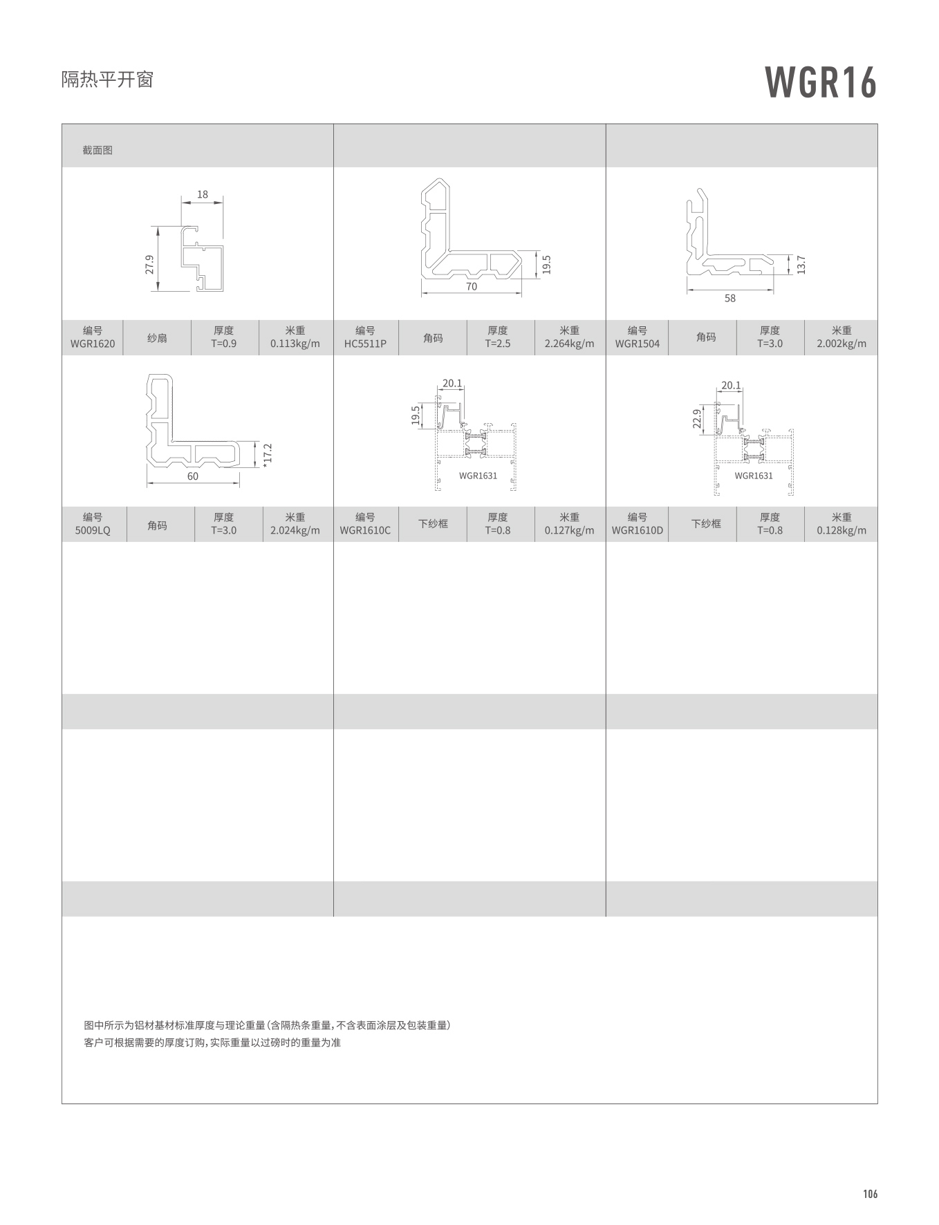 WGR16隔热平开门、窗